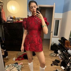 SOLD: Daphale Studios Cece dress red in size small